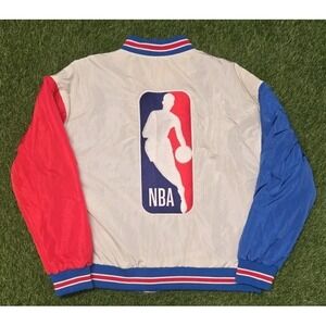 Vintage 90s NBA Logo Windbreaker Jacket Big Back Hit Colorblock Boxy XL/Large